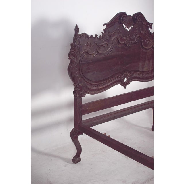 Portuguese Oak Double Bed, 1890 For Sale - Image 3 of 9
