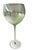 Late 20th Century Olive Green Ombré Optic Ribbed Balloon Bowl Wine Goblets - Set of 5 For Sale - Image 4 of 9