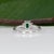 Colombian Emerald Ring With Earth-Mined Diamond Accents: Solid 14k Gold, Size 6.75 For Sale - Image 9 of 10