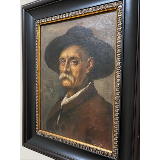 This antique original portrait was purchased in Europe, while I was in Budapest, Hungary. This Striking European oil...