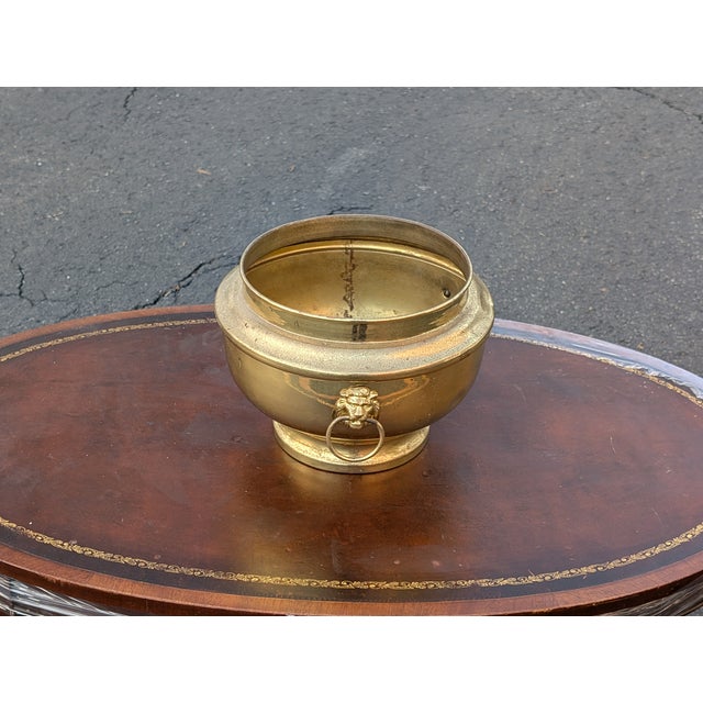 Add a touch of Regency-inspired grandeur to your greenery with this heavy-weight, solid brass small round planter. This...