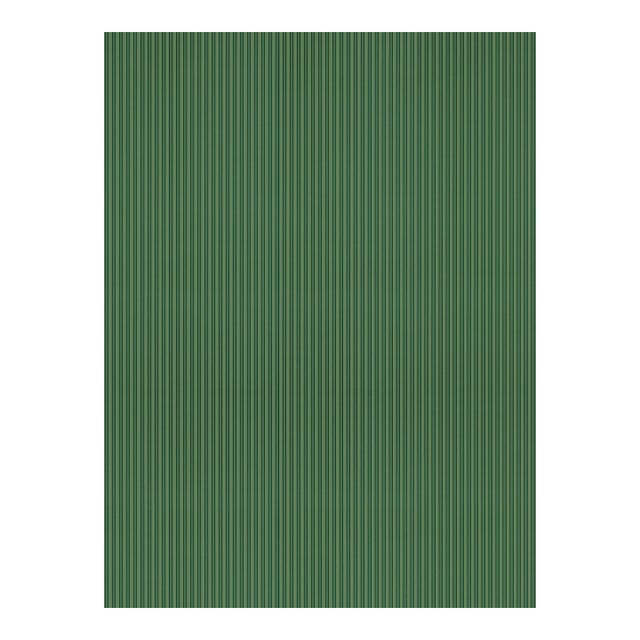 Sample - The House of Scalamandré Wilson Stripe Wallpaper, Fern For Sale