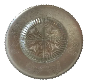 Farberware Glass Relish Dish Aluminum Tray Mid-Century Farberware Wrought Aluminum Tray With Glass Relish Dish