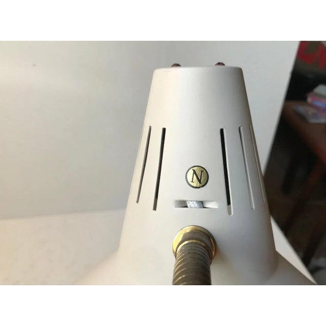 Vintage Norwegian Table Lamp with Brass Details from Elektrik, 1950s For Sale - Image 10 of 15