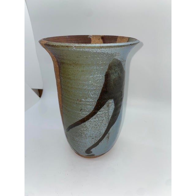 American Late 20th Century Blue Mountain Pottery Vase For Sale - Image 3 of 8