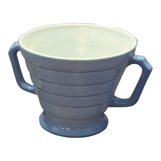 Vintage 1940s Hazel-Atlas "Moderntone" Platonite Pastel Open Sugar Bowl - Pastel Blue For Sale