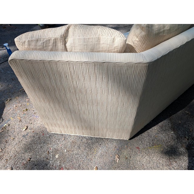 Wood 1990s Baker Furniture 2 Piece Sectional With Ottoman For Sale - Image 7 of 13