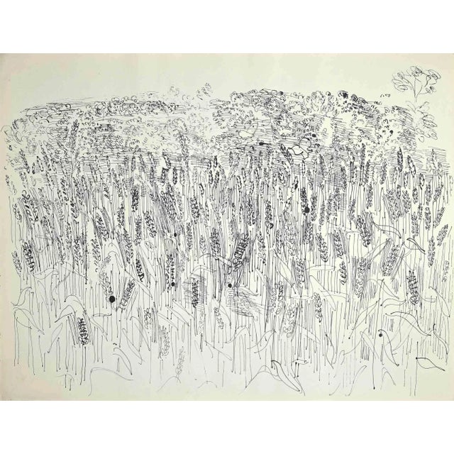 Wheat Field is an original lithography print on paper, realized by Raoul Dufy in 1933. Edition of 1000 prints. Dry Stamp...
