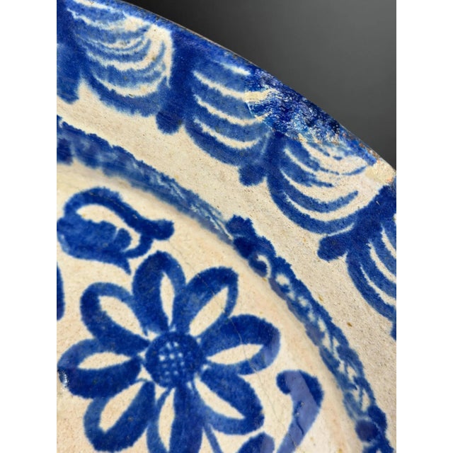 Ceramic Spanish Fajalauza Bowl in Hand-Painted Blue and White Pottery from Lebrillo For Sale - Image 7 of 16