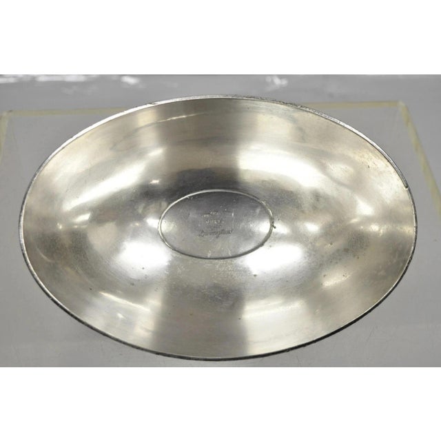Antique Lexington Silver Plated Edwardian Oval Small Serving Platter Lid Dome For Sale - Image 9 of 11