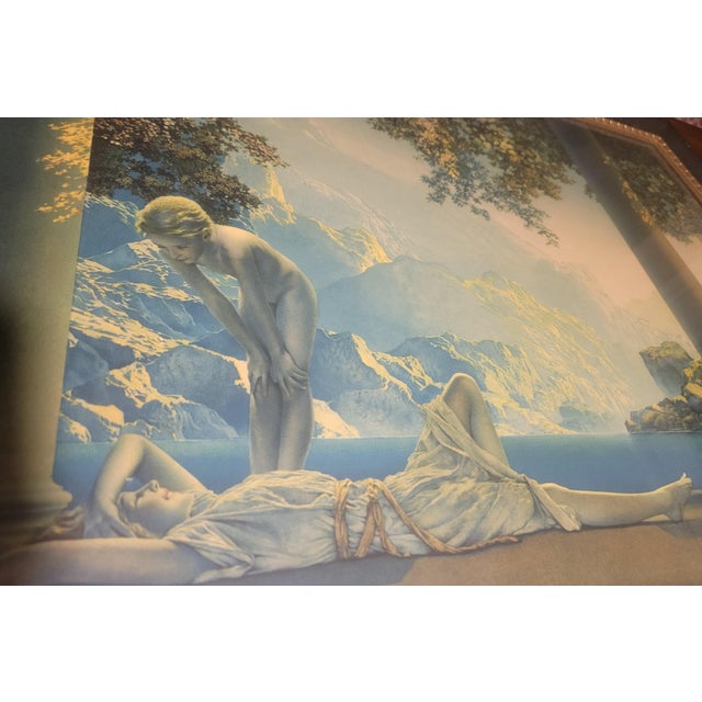 Blue Mid 20th Century Daybreak Print From the Original Painting by Maxfield Parrish, Framed For Sale - Image 8 of 12