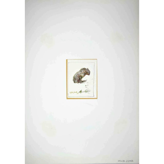 Loneliness is an original drawing in ink realized by Leo Guida in 1970. Good condition. Leo Guida (1992 - 2017). Sensitive...