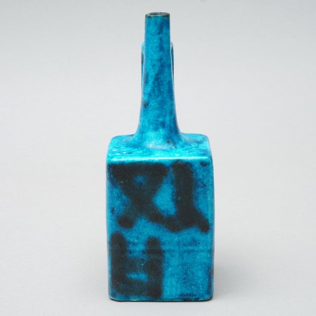 Vintage Studio Ceramic Handle Vase by Bruno Gambone, Italy, 1950s For Sale - Image 12 of 14