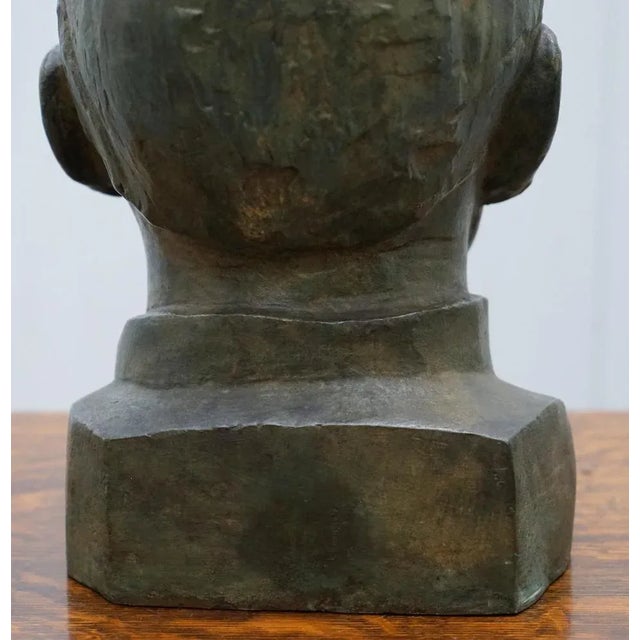 Large Bronze Head of Priest from James Bourlet & Sons LTD, 1840s For Sale - Image 15 of 18