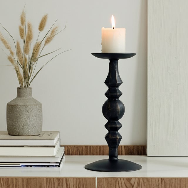 Nocturne Candlestick | Handcrafted Metal Candle Holder for Romantic Decor For Sale - Image 4 of 4