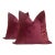Red Wine Velvet and Brocade Pillows - a Pair For Sale