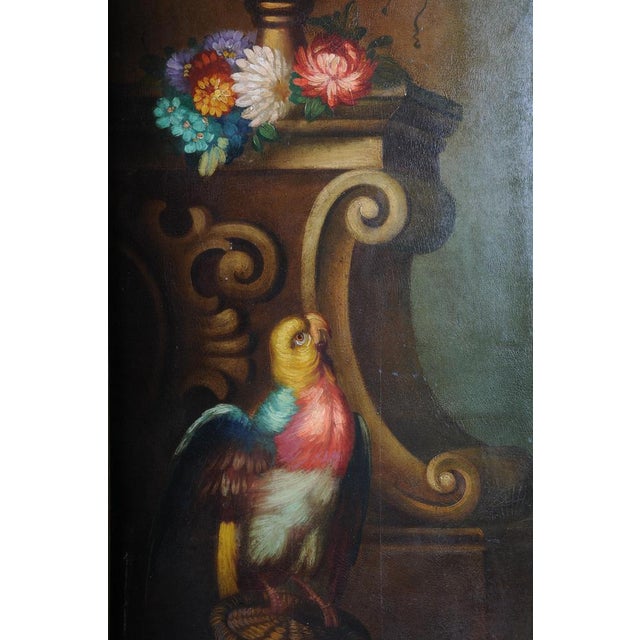 Still Life with Bouquet of Flowers, 20th Century, Oil on Panel For Sale - Image 11 of 18
