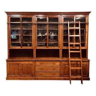 English Library Display Cabinet For Sale