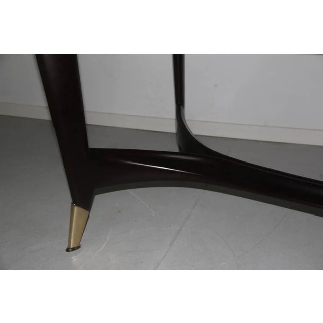 Italian Mahogany & Mirrored Glass Dining Table, 1950s For Sale - Image 9 of 14