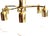 Elegant german six-light flush mount ceiling lamp from the 1970s, crafted in polished brass-finished metal. Its gracefully...