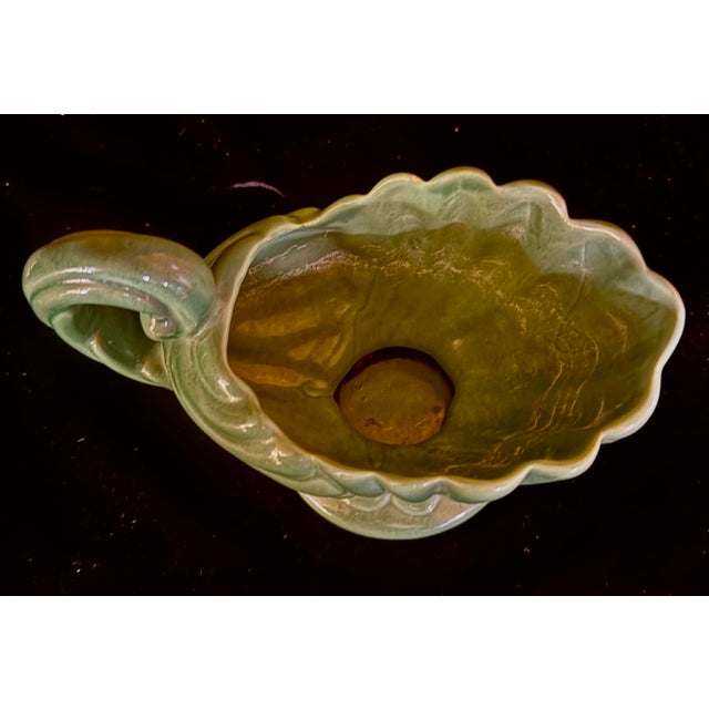 Ceramic Mid 20th Century Green Cornucopia Planter For Sale - Image 7 of 9