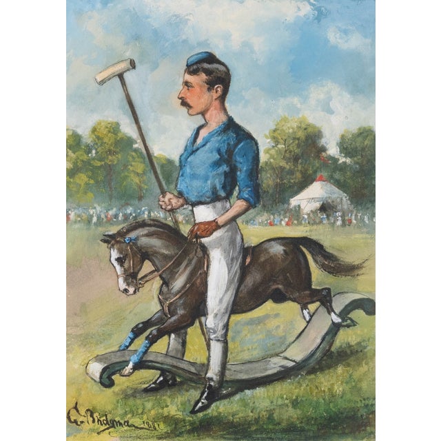 Art Sz: 13 1/2"H x 9 1/2"W Frame Sz: 22"H x 18"W Provenance: From The Collection of Nicholas Colquhoun-Denvers, former...