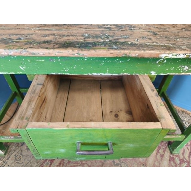 Industrial Wooden Worktable with Drawers, 1950s For Sale - Image 13 of 18