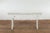 Mid 20th Century Vintage White Painted Chinese Wooden Ming Style Bench with A-Form Base For Sale - Image 5 of 12