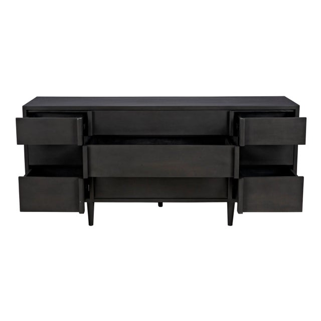 Black NOIR Morten 9-Drawer Dresser, Pale For Sale - Image 8 of 13