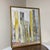 Striking original abstract painting featuring vertical forms in a modern, textured composition. The piece uses a...