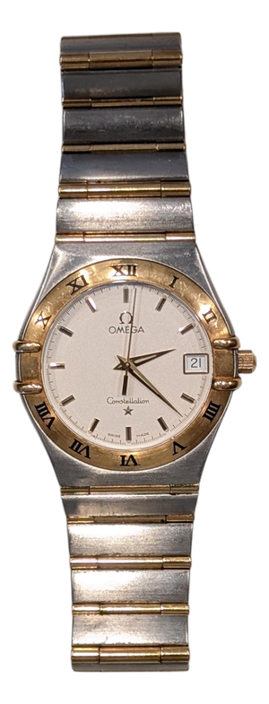 1990's Omega Constellation Manhattan 18k and Stainless Steel Mens Watch