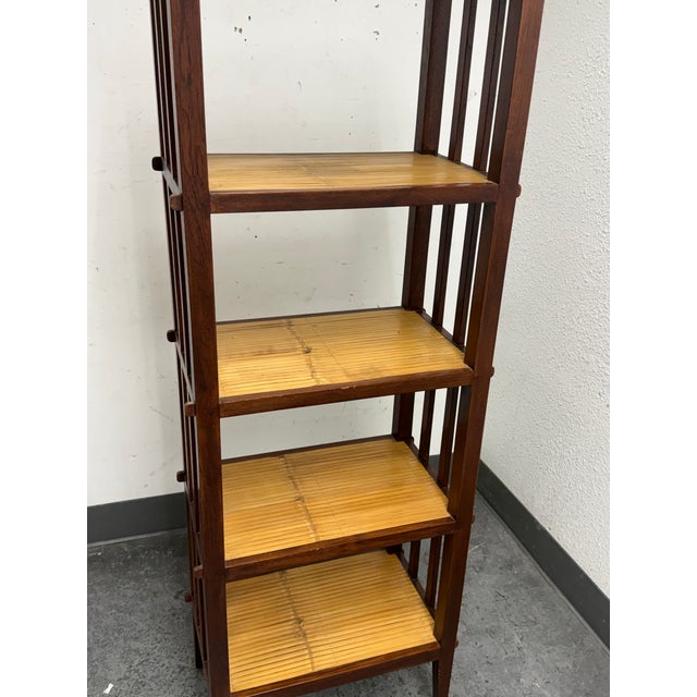 Asian Style Split Bamboo Étagère Bookcase For Sale In San Francisco - Image 6 of 12