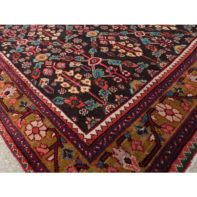 Textile Galerie Shabab Collection Mid-20th Century Handmade Persian Hamadan Gallery Carpet For Sale - Image 7 of 8