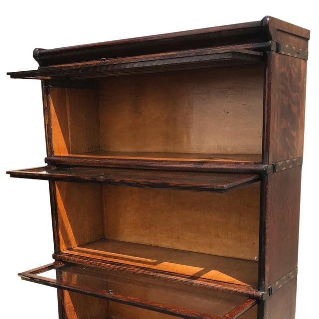 Antique Macey Tiger Oak Barrister Bookcase Chairish