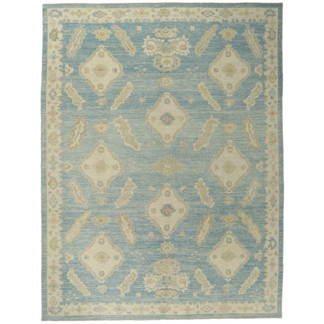 Turkish Oushak Rug - 10'04 X 13'06 For Sale - Image 10 of 10