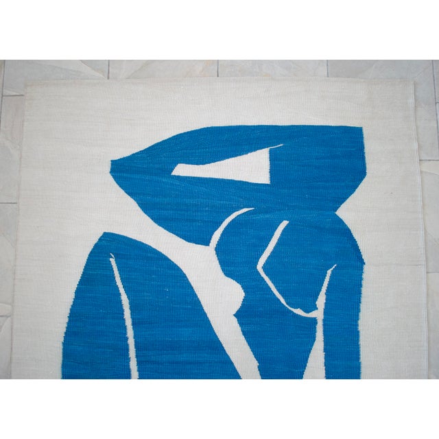 Henri Matisse Blue Nude 3 Inspired Silk Hand Woven Rug For Sale - Image 11 of 15