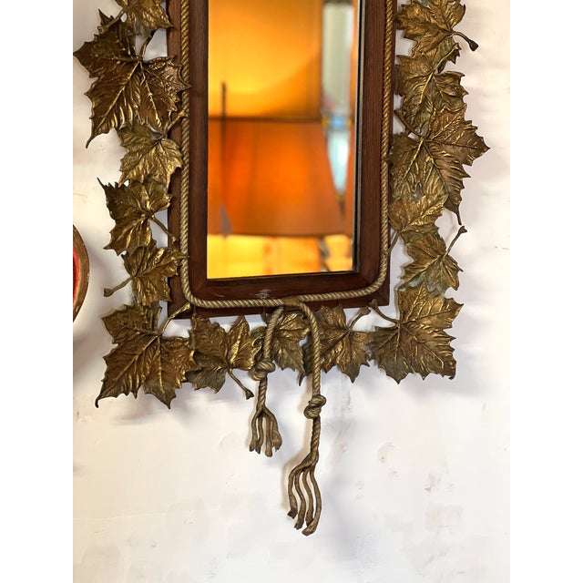 Vintage Mirror in Bronze, 1950s For Sale - Image 10 of 13