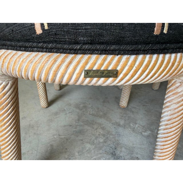 Black 1970’s Italian Marcello Mioni Carved Wood Dining Chairs – Set of 6 For Sale - Image 8 of 12