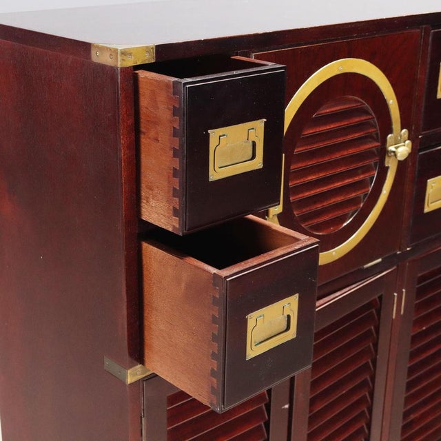 Brown Italian Cabinet in Mahogany Veneer For Sale - Image 8 of 13