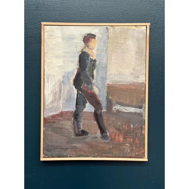 Martin Ljunggren, Dancing Model, 1956, Oil Painting on Canvas, Framed For Sale - Image 15 of 18
