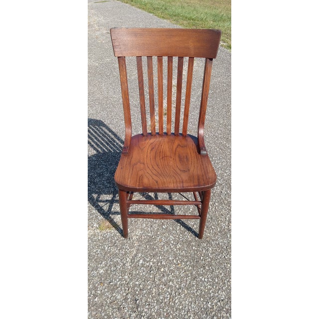 1910s Vintage Solid Wood Farmhouse Chair For Sale - Image 9 of 12