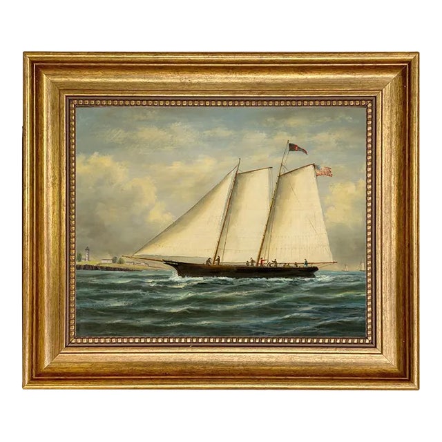 Oil Painting Print on Canvas, America, Framed For Sale