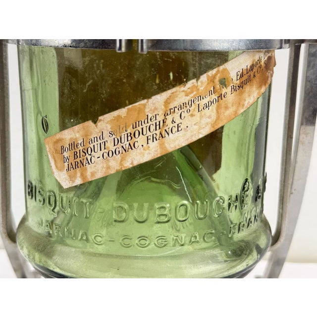 Green Mid 20th Century French Art Deco–Style Bisquit Dubouché Cognac Service With Chrome Tilting Cradle & Gallon Display Bottle For Sale - Image 8 of 18