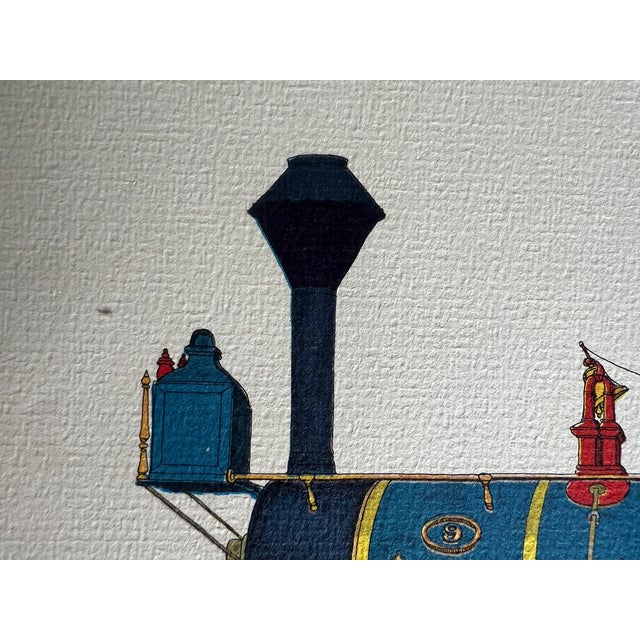 1950s Evelyn Cuero "The Lonsdale" Early American Locomotive Print For Sale In Houston - Image 6 of 7