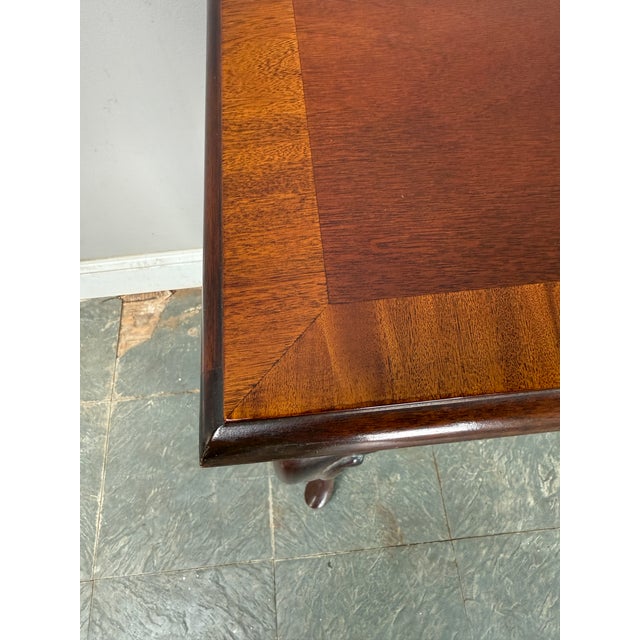 Vintage Hickory Chair James River Collection Mahogany Queen Anne Style Console Table For Sale - Image 10 of 18