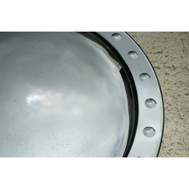Massive Round 53in Tall Convex Glass Sorcerers Mirror Butlers Wall Mirror For Sale - Image 10 of 10