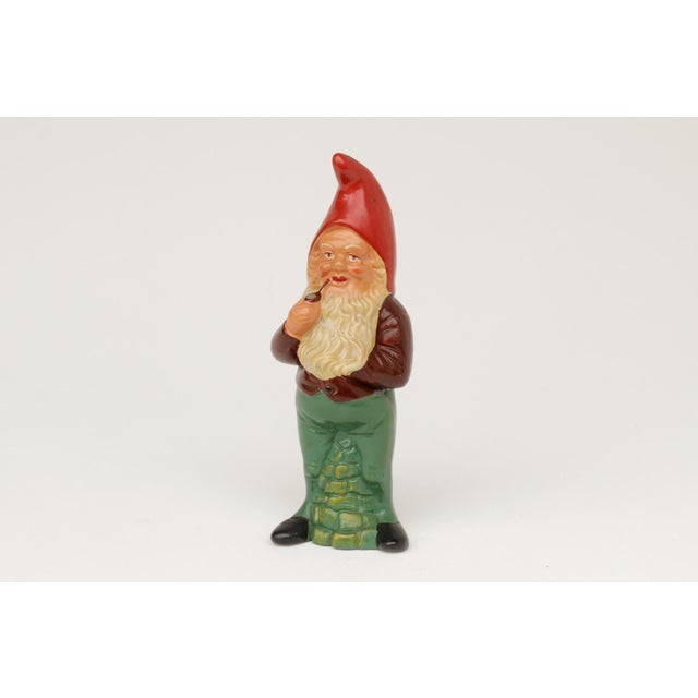 Pipe-Smoking Garden Gnome in Terracotta by Griebel, 1970s For Sale - Image 10 of 10