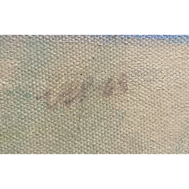 1960s Pauline Schubart Signed Mid-Century Abstract Landscape Oil Painting For Sale In New York - Image 6 of 10