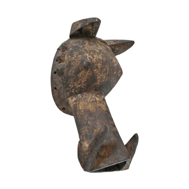 Brown Vintage Bobo Wild Boar Mask For Sale - Image 8 of 8