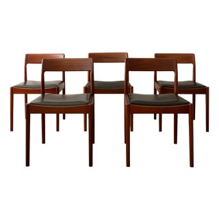 Danish Modern Teak Dining Chairs by Johannes Nørgaard, 1960s, Set of 5 For Sale